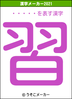 �ȥ���の2021年の漢字メーカー結果