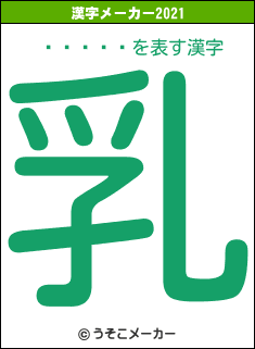 �ϥ���の2021年の漢字メーカー結果