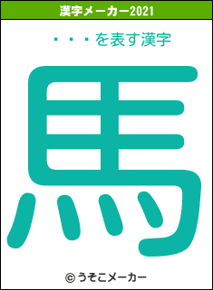 �׷»の2021年の漢字メーカー結果