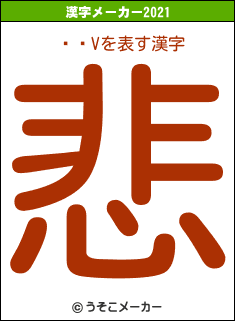 �ٓVの2021年の漢字メーカー結果