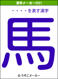 �椤��の2021年の漢字メーカー結果