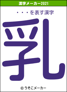 ��ʬの2021年の漢字メーカー結果