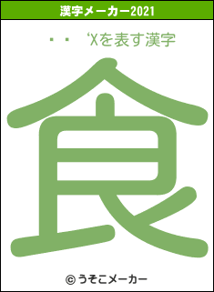 ��‘Xの2021年の漢字メーカー結果