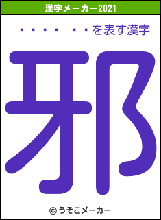 ���Ä �«の2021年の漢字メーカー結果
