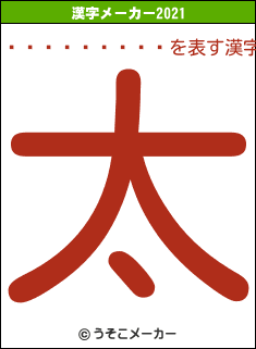 ���Ĥ�����の2021年の漢字メーカー結果