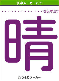 ���׹Ľ���뤭�塼��の2021年の漢字メーカー結果