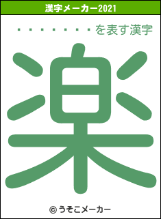 ����Ʋ��の2021年の漢字メーカー結果