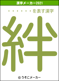 ����ӵ�の2021年の漢字メーカー結果