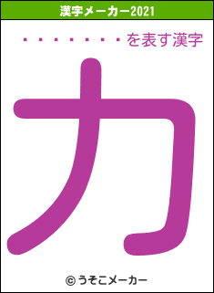 �����۲�の2021年の漢字メーカー結果