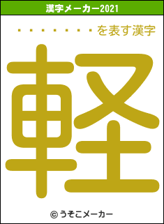 ������Ĺの2021年の漢字メーカー結果