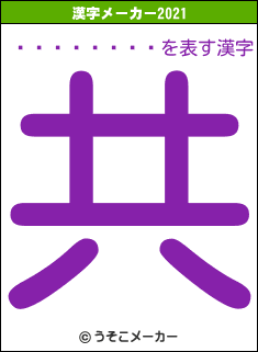 �������Ϻの2021年の漢字メーカー結果
