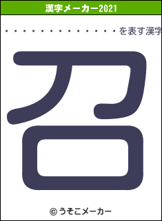 ���������ƥ���の2021年の漢字メーカー結果