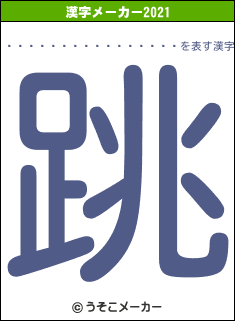 ����������������の2021年の漢字メーカー結果