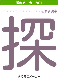 ������������の2021年の漢字メーカー結果