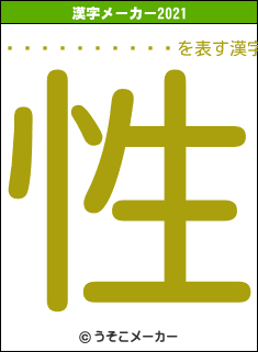 ����������の2021年の漢字メーカー結果