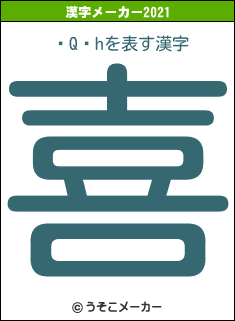 �Q�hの2021年の漢字メーカー結果