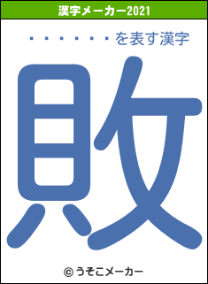 󡦥֥˥の2021年の漢字メーカー結果