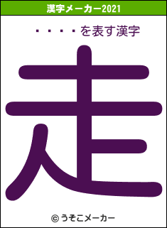 󤹤の2021年の漢字メーカー結果