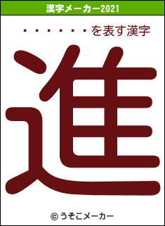 󥸥ʡåの2021年の漢字メーカー結果