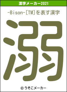 -Bison-[TM]の2021年の漢字メーカー結果