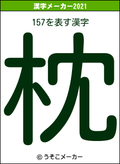 157の2021年の漢字メーカー結果