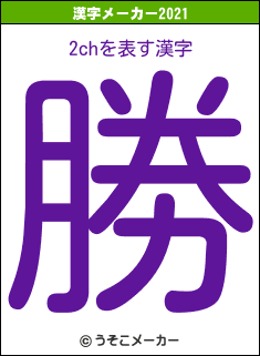 2chの2021年の漢字メーカー結果