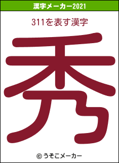 311の2021年の漢字メーカー結果