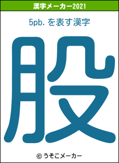 5pb.の2021年の漢字メーカー結果