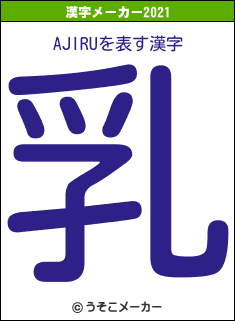 AJIRUの2021年の漢字メーカー結果