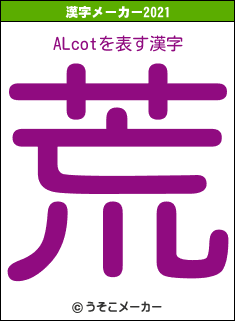 ALcotの2021年の漢字メーカー結果