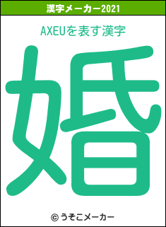 AXEUの2021年の漢字メーカー結果