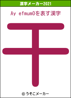 Ay efmum0の2021年の漢字メーカー結果