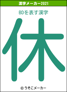 BDの2021年の漢字メーカー結果