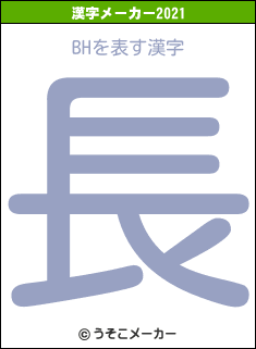 BHの2021年の漢字メーカー結果