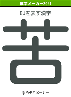 BJの2021年の漢字メーカー結果