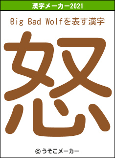 Big Bad Wolfの2021年の漢字メーカー結果