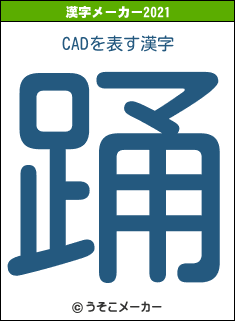 CADの2021年の漢字メーカー結果