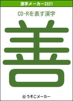 CD-Rの2021年の漢字メーカー結果