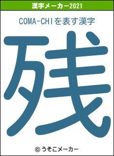 COMA-CHIの2021年の漢字メーカー結果
