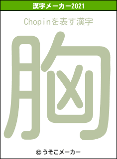 Chopinの2021年の漢字メーカー結果