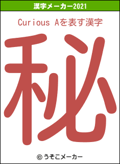 Curious Aの2021年の漢字メーカー結果