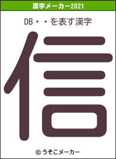 DBӤ餷の2021年の漢字メーカー結果
