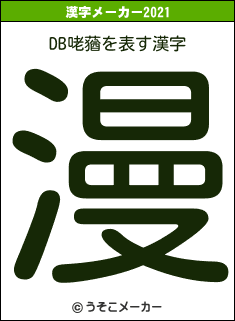 DB咾蕕の2021年の漢字メーカー結果
