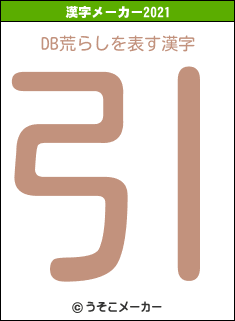 DB荒らしの2021年の漢字メーカー結果