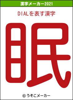 DIALの2021年の漢字メーカー結果