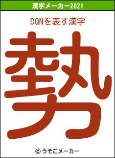 DQNの2021年の漢字メーカー結果