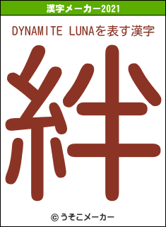 DYNAMITE LUNAの2021年の漢字メーカー結果