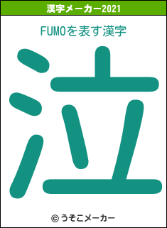 FUMOの2021年の漢字メーカー結果