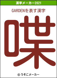 GARDENの2021年の漢字メーカー結果