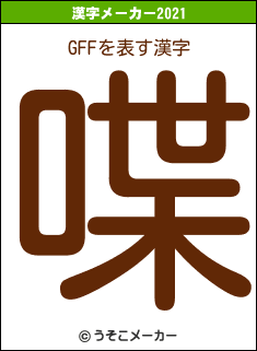 GFFの2021年の漢字メーカー結果